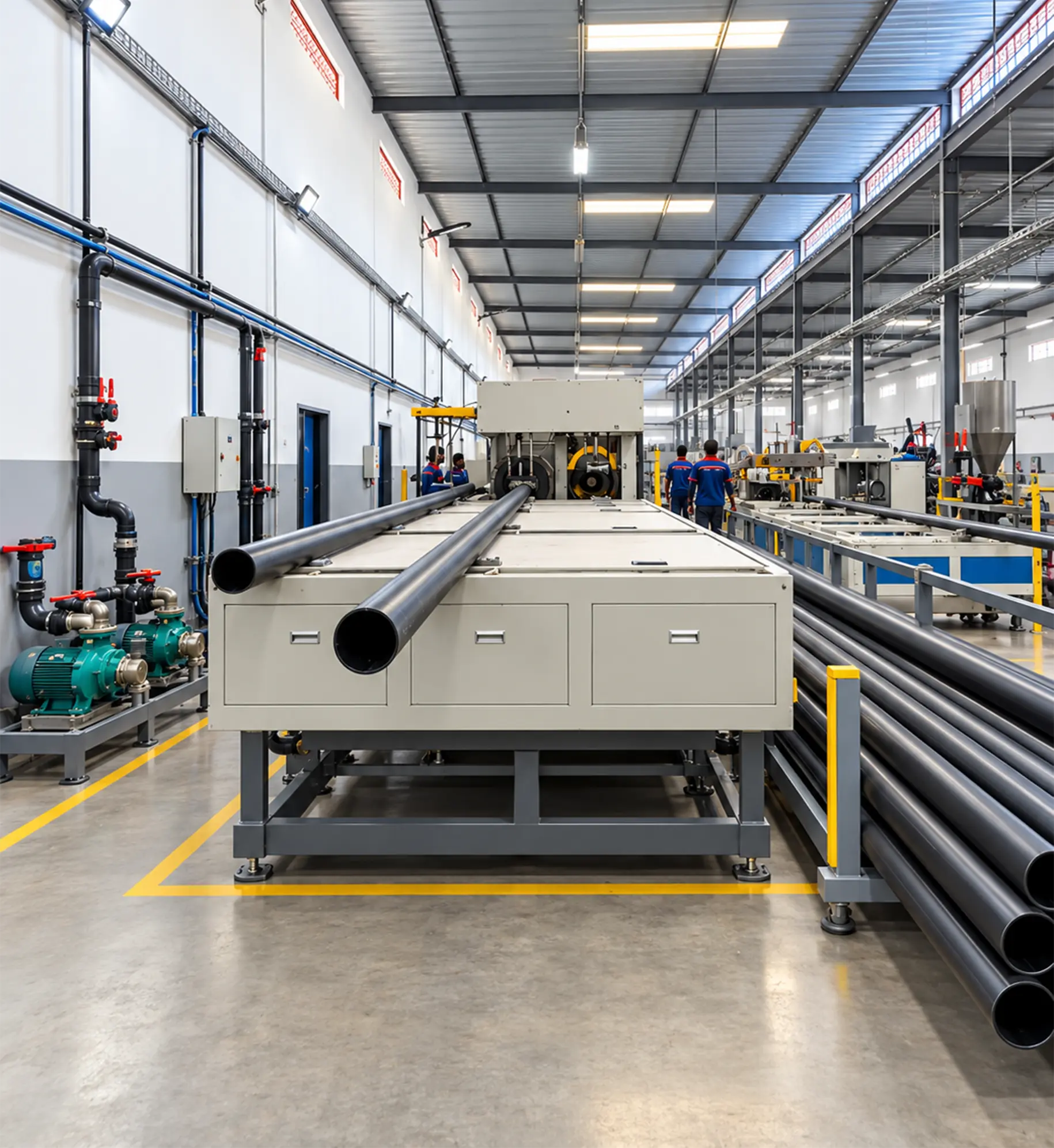 Atelier de production de tubes PVC